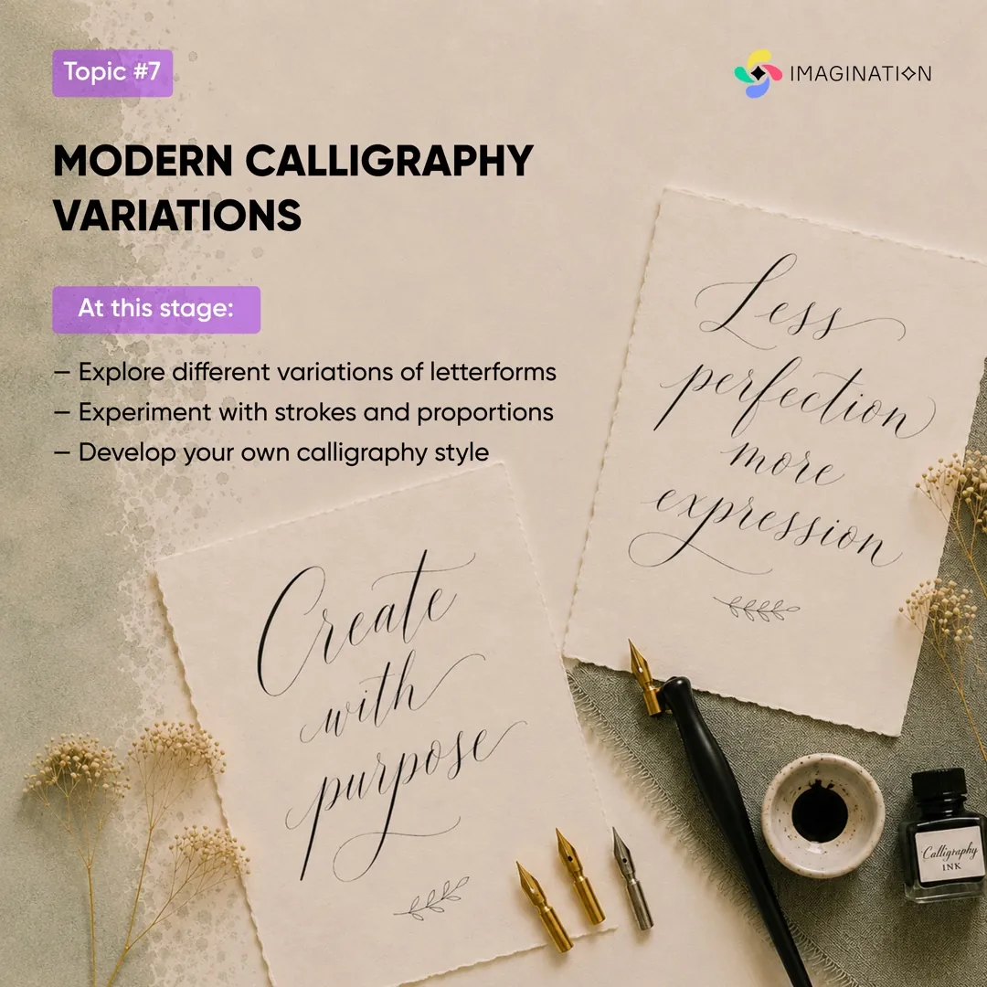 Topic 7: Modern calligraphy variations